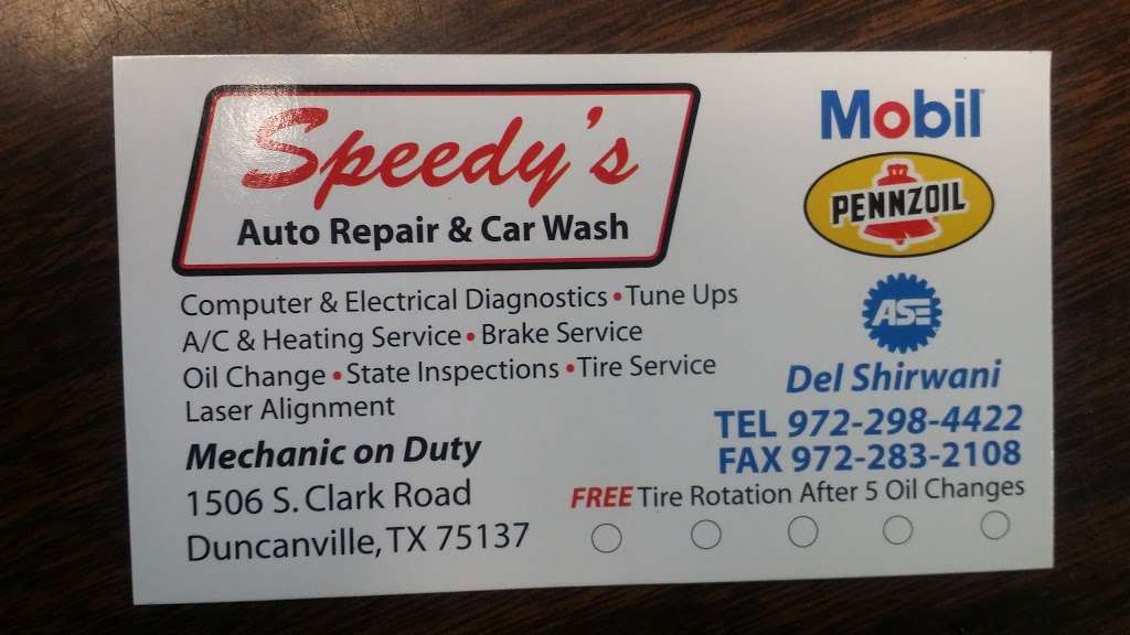 Speedys Oil Change & Tune Up | 1506 S Clark Rd, Duncanville, TX 75137, USA | Phone: (972) 298-4422