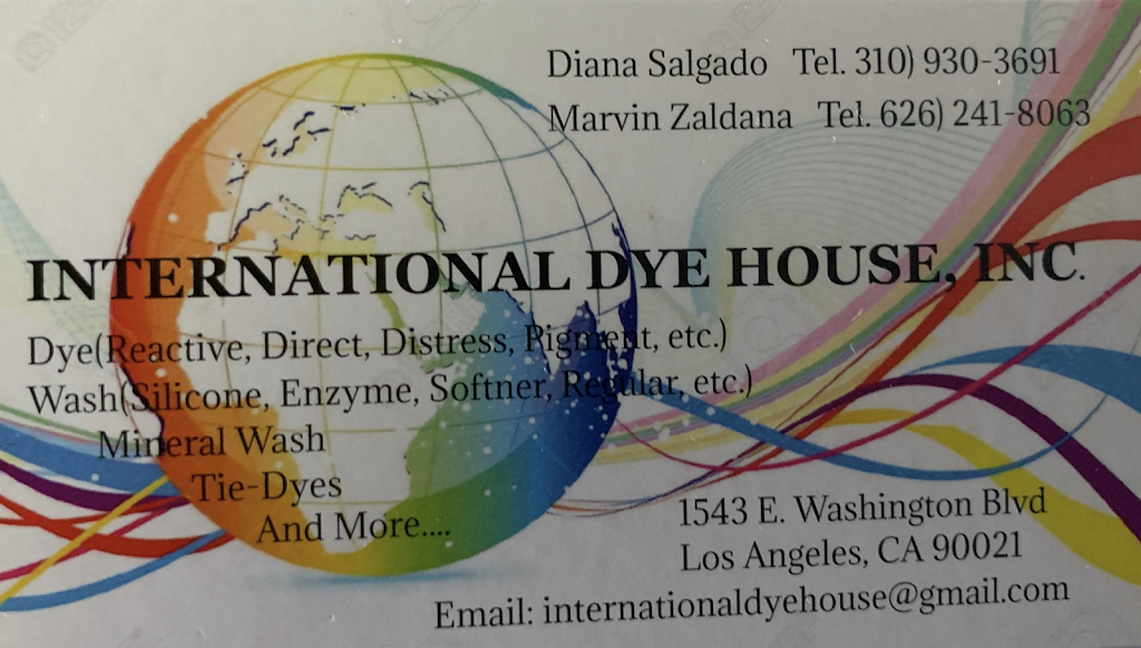 International Dye House, Inc. | 1543 E Washington Blvd, Los Angeles, CA 90021, USA | Phone: (310) 930-3691 International Dye House, Inc. | 1543 E Washington Blvd, Los Angeles, CA 90021, USA | Phone: (310) 930-3691