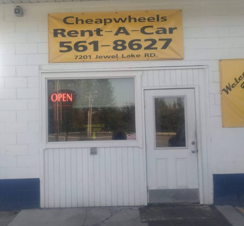 Cheapwheels Rent-A-Car | 7201 Jewel Lake Rd, Anchorage, AK 99502, USA | Phone: (907) 561-8627