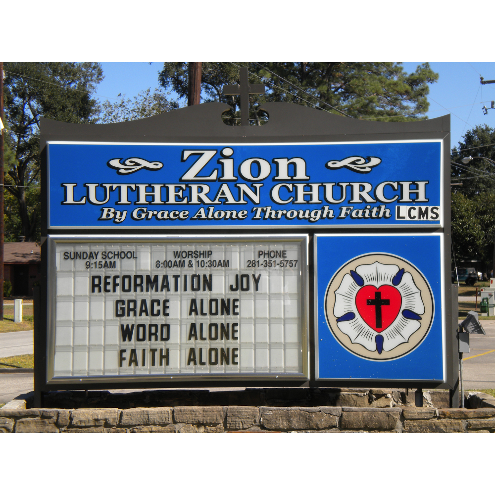 Zion Lutheran Church (LCMS) | 907 Hicks St, Tomball, TX 77375, USA | Phone: (281) 351-5757