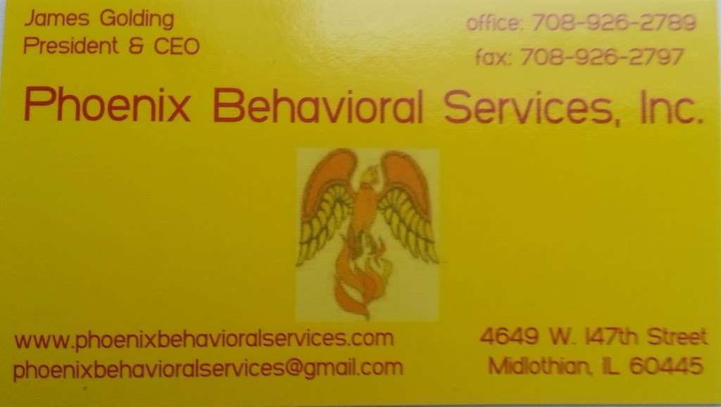 Phoenix Behavioral Services | 4610 147th St, Midlothian, IL 60445 | Phone: (708) 926-2789