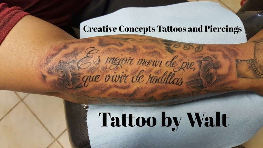 Creative Concepts Tattoos and Piercings | 105 Curtis Ave, Pasadena, TX 77502, United States | Phone: (281) 995-3165