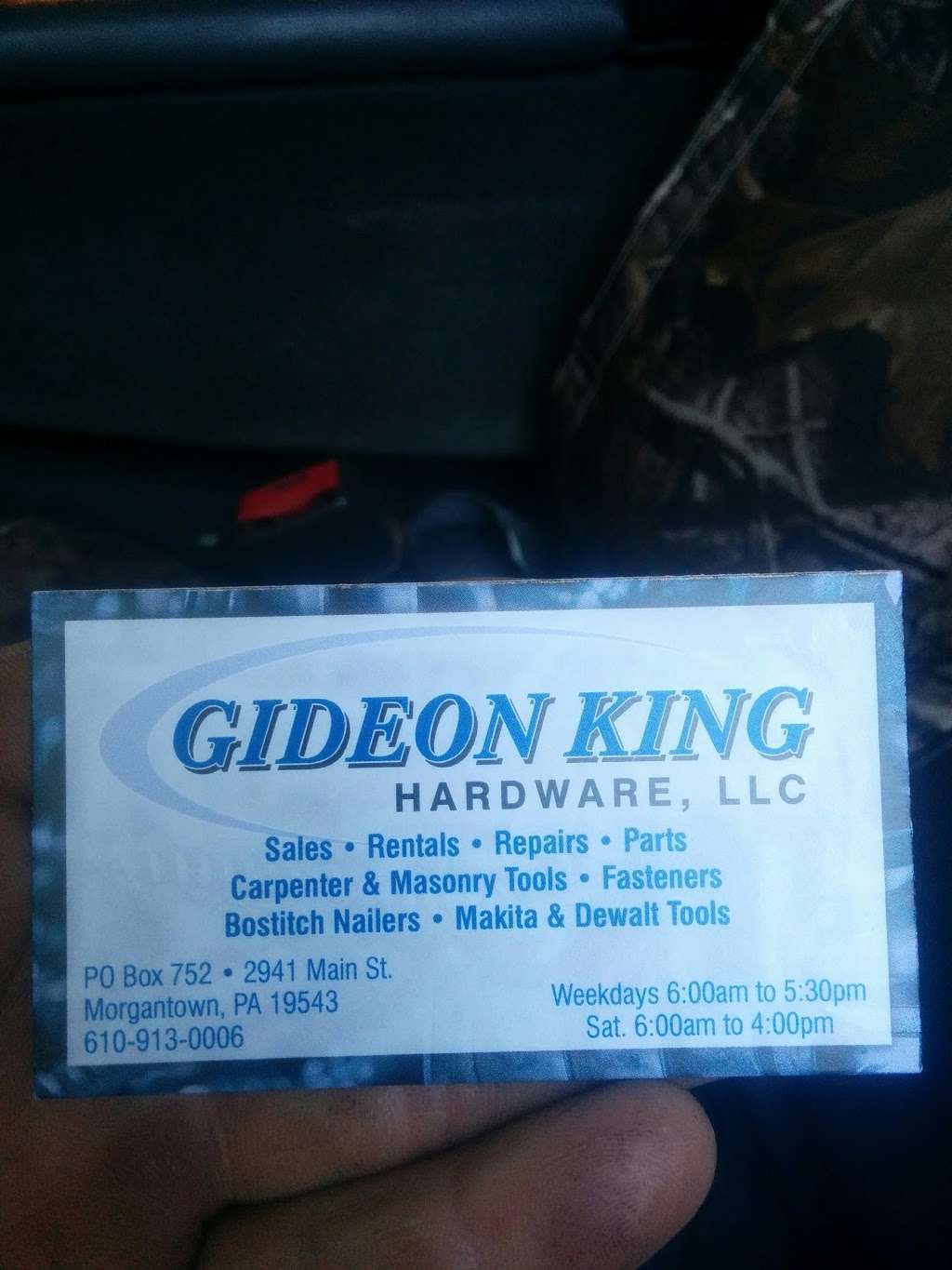 Gideon King Hardware | 2941 Main St, Morgantown, PA 19543, USA | Phone: (610) 913-0006