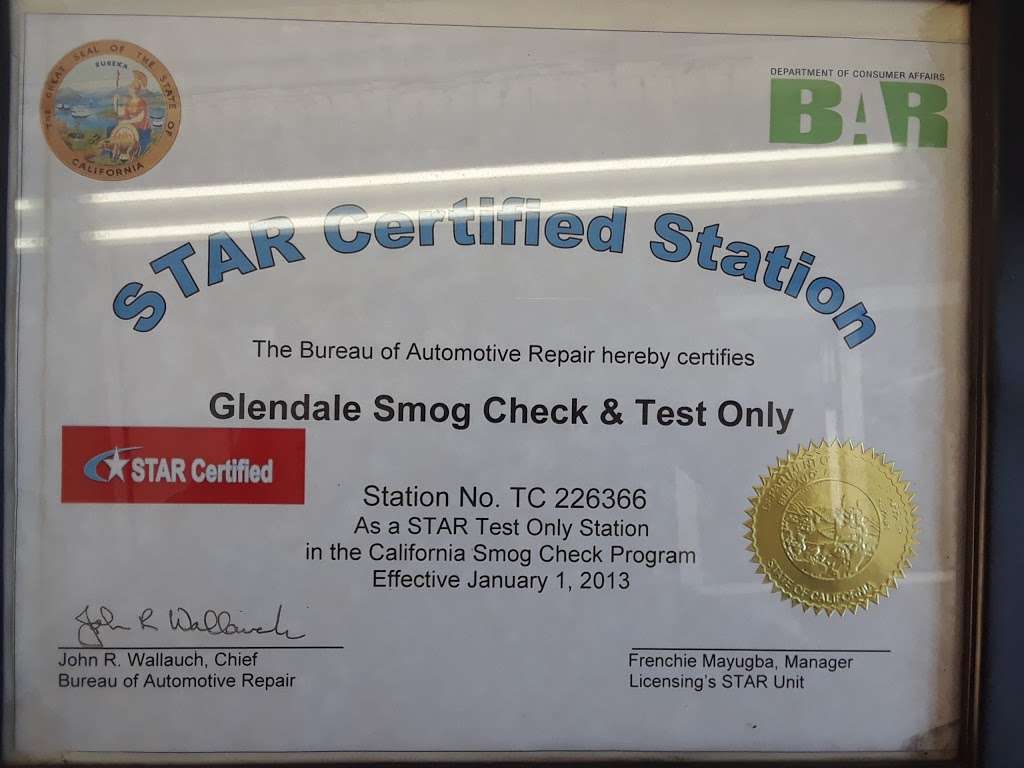 Glendale Smog Check | 1508, 1297 N Verdugo Rd, Glendale, CA 91206, USA | Phone: (818) 288-4647