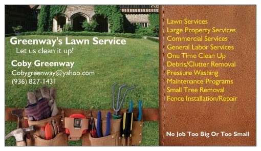 Greenways Lawn Services | 11995 County Line Rd, Willis, TX 77378, USA | Phone: (936) 827-1431