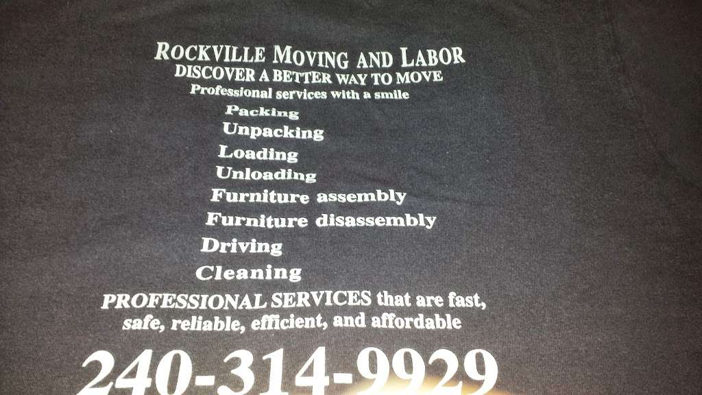 Rockville Moving and Labor | 8 Templar Ct, Rockville, MD 20851, USA | Phone: (240) 314-9929