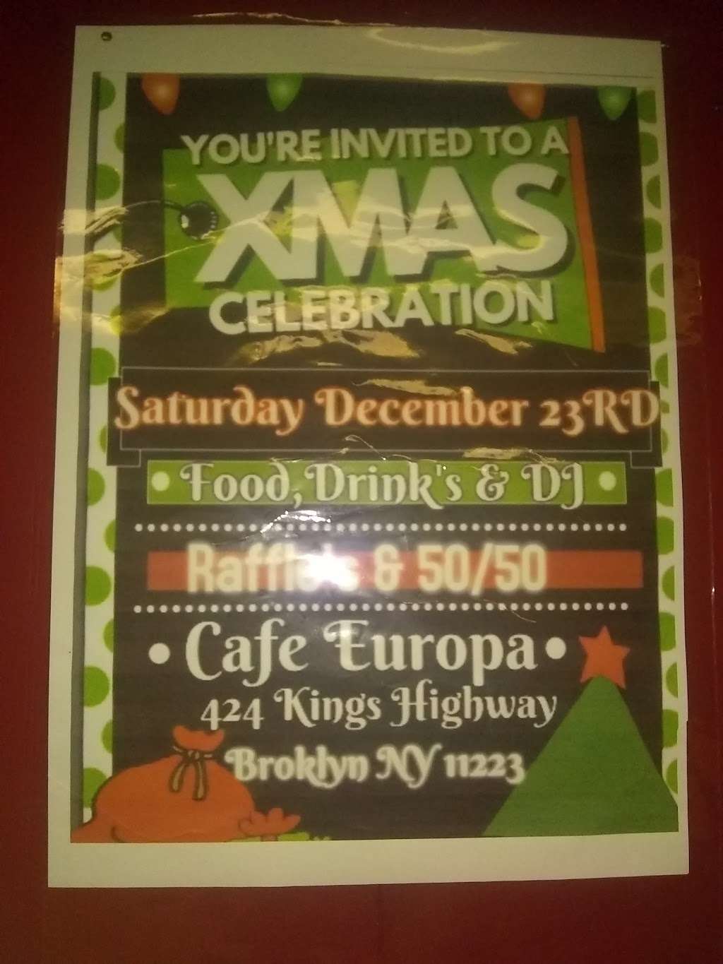 Cafe & Sports Bar Europa | 424 Kings Hwy, Brooklyn, NY 11223, USA | Phone: (718) 375-2233