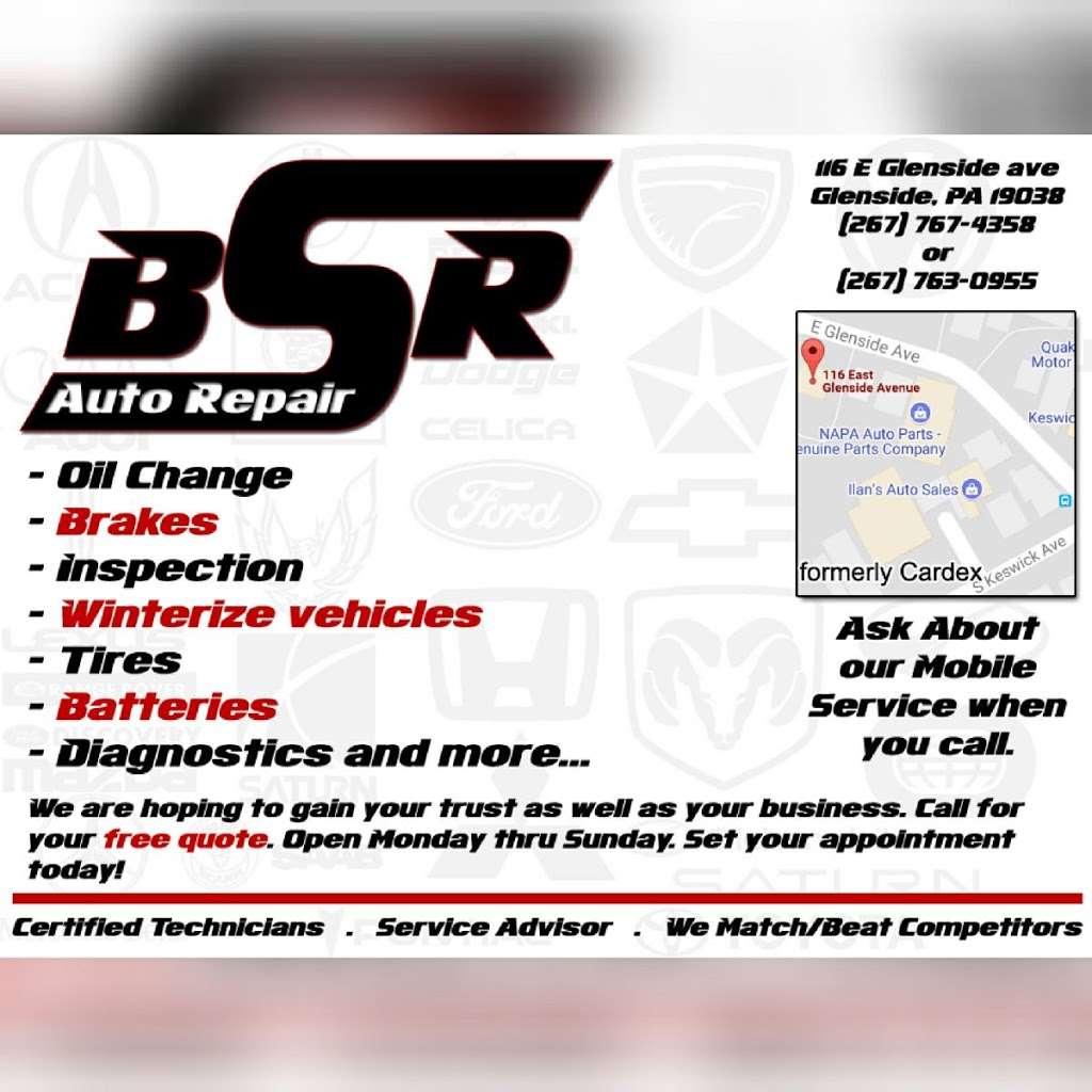 BSR Auto Repair | 116 E Glenside Ave, Glenside, PA 19038, USA | Phone: (267) 763-0955