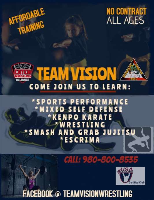 Team Vision Wrestling And Self-Defense inc. | 6932 N Tryon St suite A, Charlotte, NC 28213, USA | Phone: (704) 800-8535