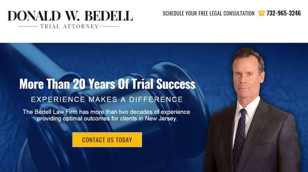 Law Office of Donald W. Bedell | 1852 Route 88 East, Brick, NJ 08724, USA | Phone: (732) 965-3246
