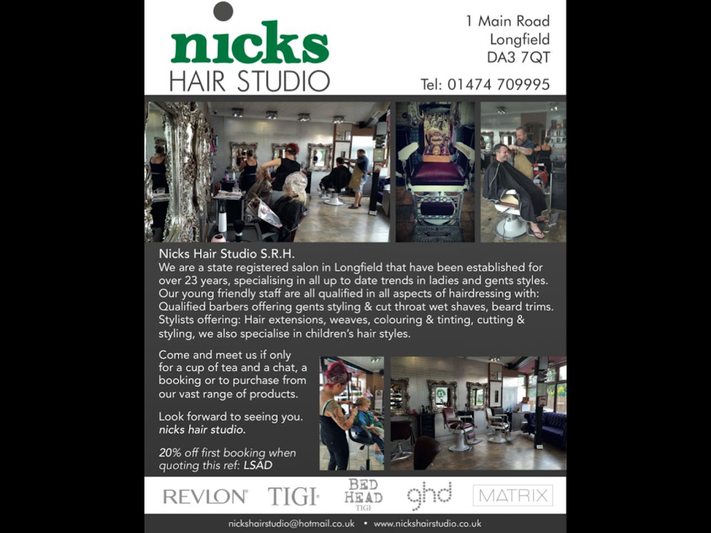 Nicks Hair studio | 1 Main Rd, Longfield DA3 7QT, UK | Phone: 01474 709995