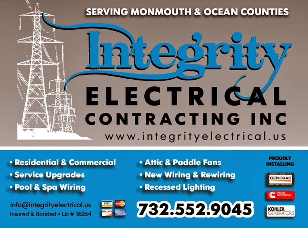 Integrity ElectricaL Contracting Inc. Electrician Electric repai | 11 Sunnyside Rd, Howell, NJ 07731, USA | Phone: (732) 552-9045