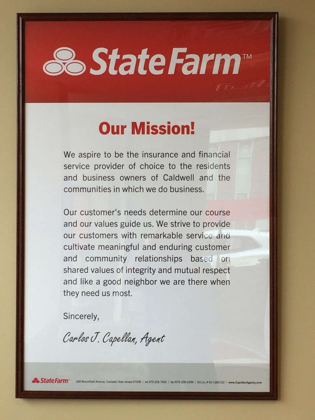 Carlos Capellan - State Farm Insurance Agent | 266 Bloomfield Ave, Caldwell, NJ 07006, USA | Phone: (973) 226-7422