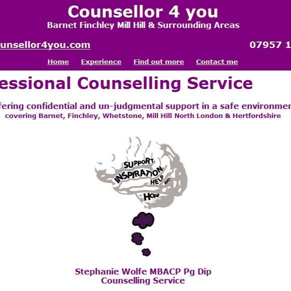 counsellor4you/Stephanie Wolfe | 55 Northumberland Rd, New Barnet, Barnet EN5 1EB, UK | Phone: 07957 156407