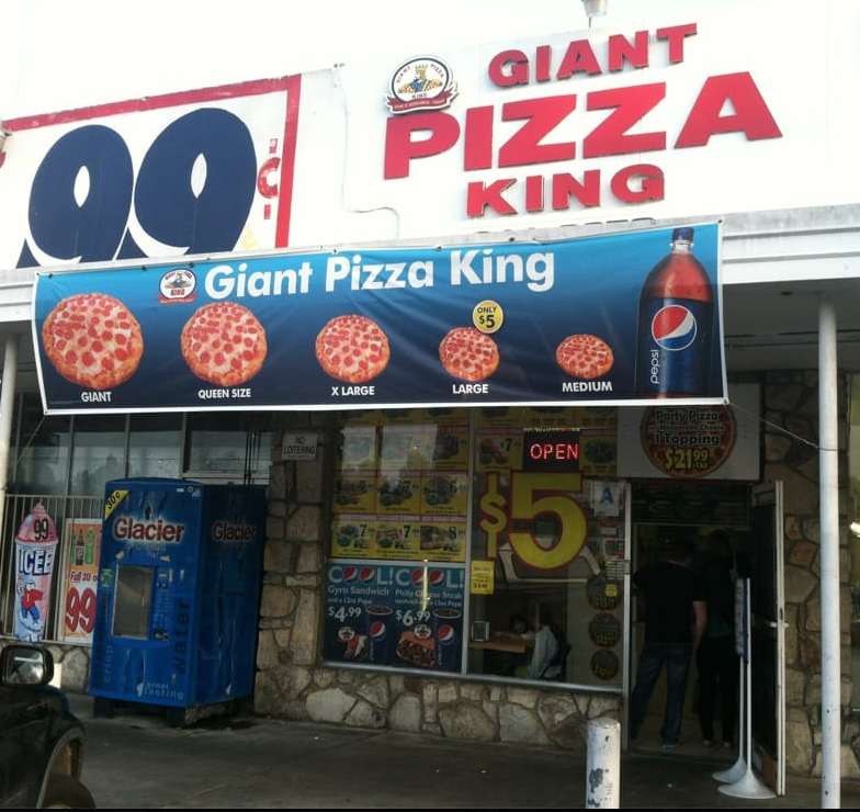 Giant Pizza King | 1029 Elkelton Blvd, Spring Valley, CA 91977, USA | Phone: (619) 644-2658