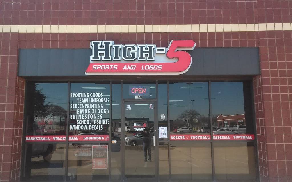 High-5 Sports & Logos | 1201 E Main St #260, Allen, TX 75002, USA | Phone: (972) 396-0555