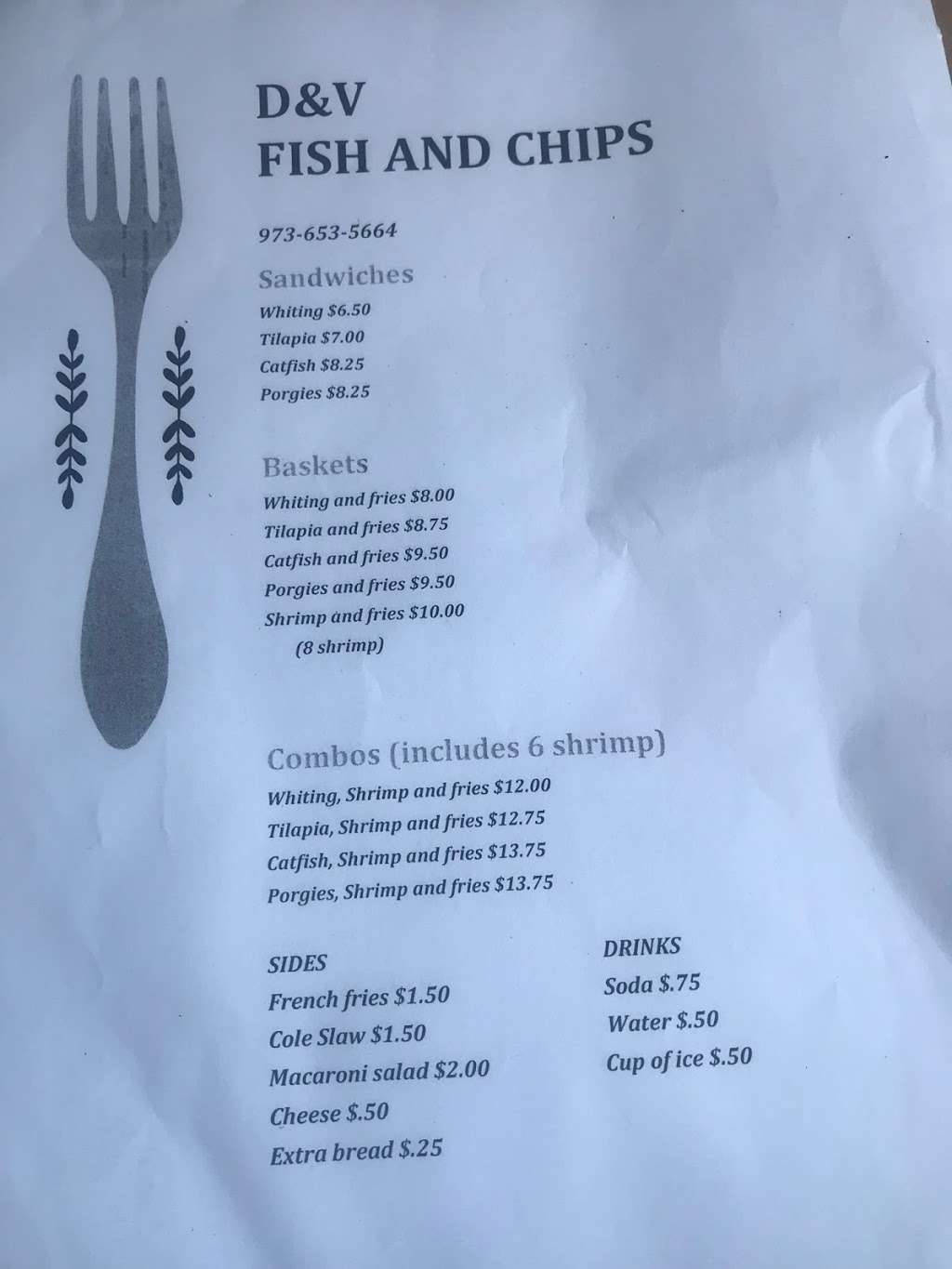 D & V Fish And Chips Paterson, NJ 07522, USA BusinessYab