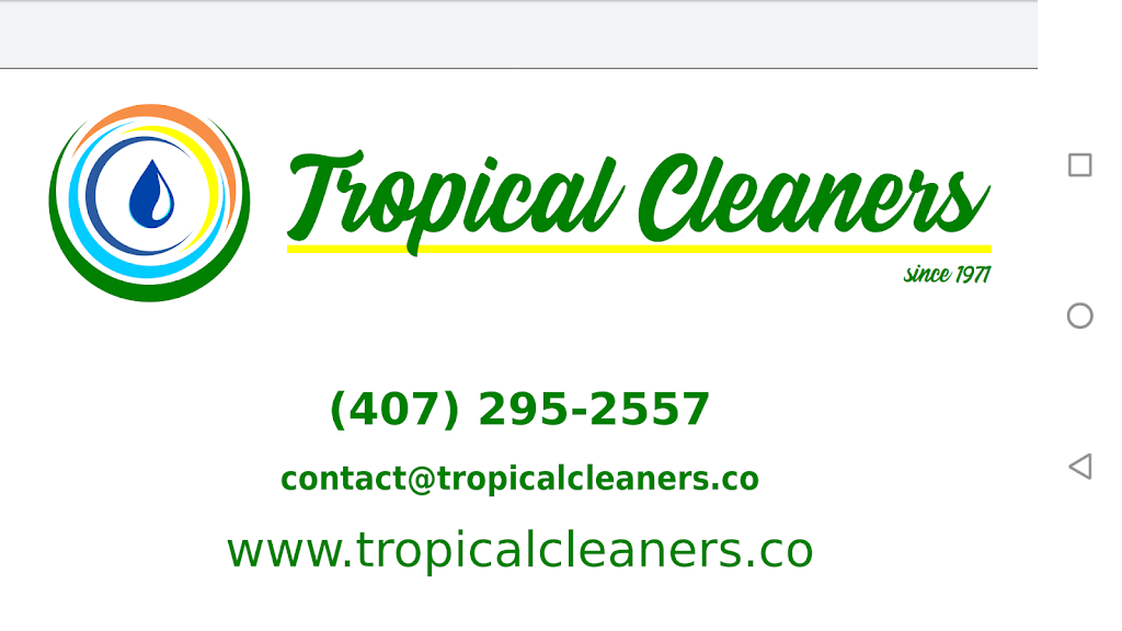 Tropical Cleaners | 4000 Old Winter Garden Rd, Orlando, FL 32805, USA | Phone: (407) 295-2557