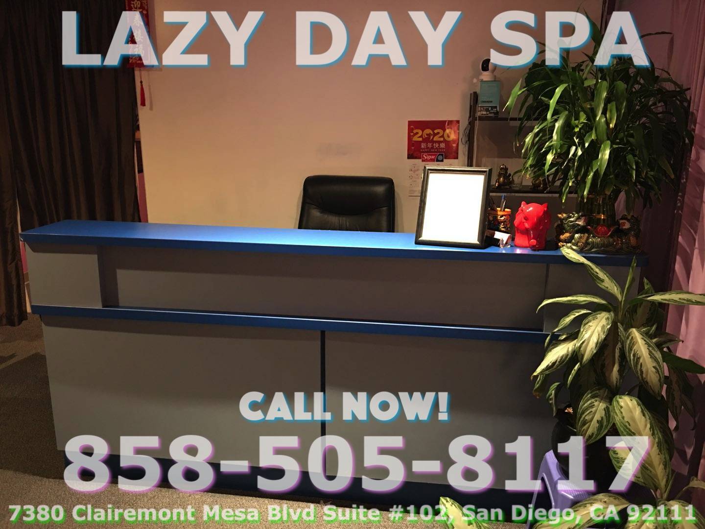Lazy Day Spa | 7380 Clairemont Mesa Blvd #102, San Diego, CA 92111, USA | Phone: (858) 505-8117