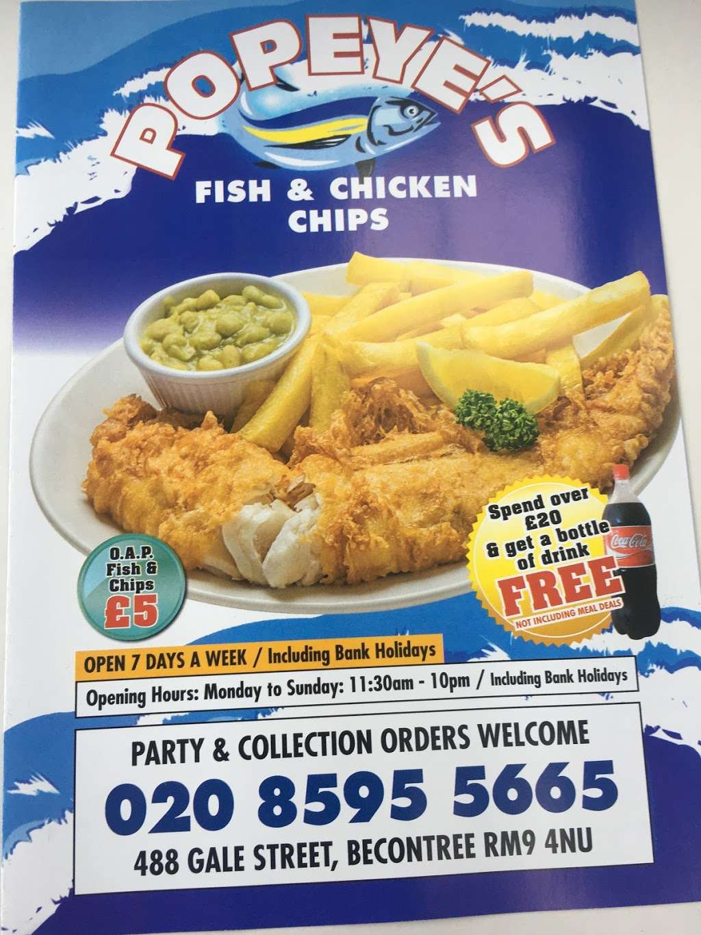 Popeyes Fish & Chicken Dagenham | Beacontree News, 486 Gale St, Dagenham RM9 4NU, UK | Phone: 020 8089 1603