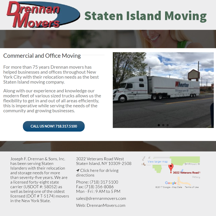 ???? Drennan Movers - Top Staten Island Moving Company | 3022 Veterans Rd W, Staten Island, NY 10309, USA | Phone: (718) 317-5100