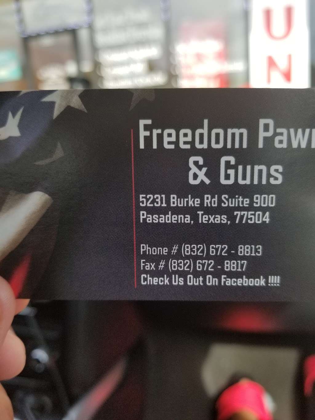 Freedom Pawn & Guns | 5231 Burke Rd #900, Pasadena, TX 77504, USA | Phone: (832) 672-8813