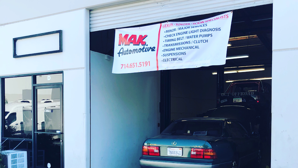 MAK Automotive | 201 S Wineville Ave suite d, Ontario, CA 91761, USA | Phone: (714) 651-5191