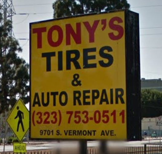 Tonys Tire Shop & Auto Rpr | 9701 Vermont Ave, Los Angeles, CA 90044 | Phone: (323) 753-0511