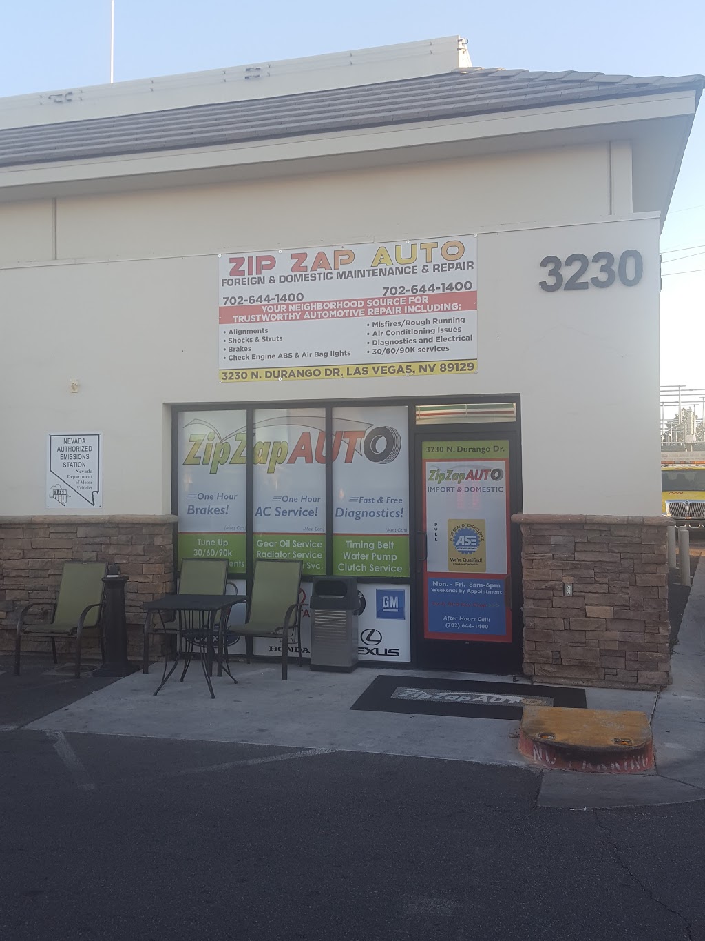 Zip Zap Auto Repair Las Vegas | 3220 N Durango Dr, Las Vegas, NV 89129, USA | Phone: (702) 644-1400