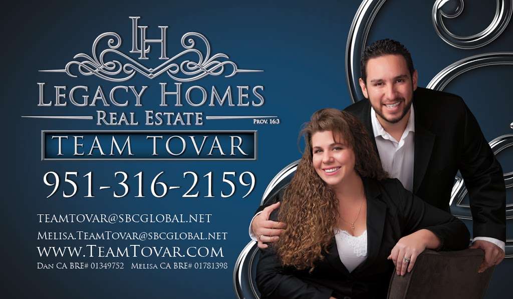 Legacy Homes Real Estate Dan & Melisa Tovar | 5334, 6670 Alessandro Blvd ste c, Riverside, CA 92506, USA | Phone: (951) 316-2159