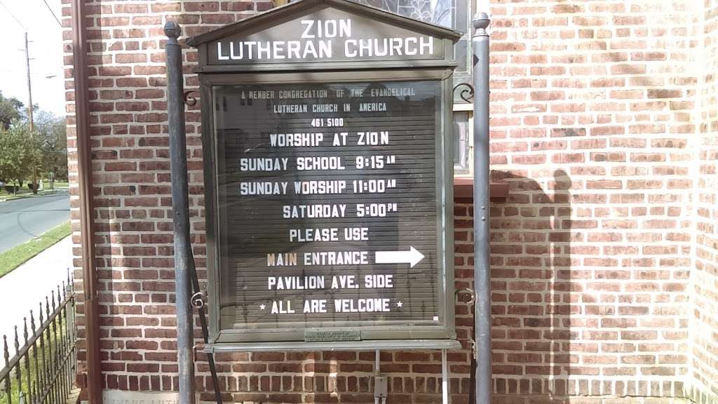 Zion Lutheran Church | Office, Hall, Sunday School, 218 S Fairview St, Riverside, NJ 08075, USA | Phone: (856) 461-5100