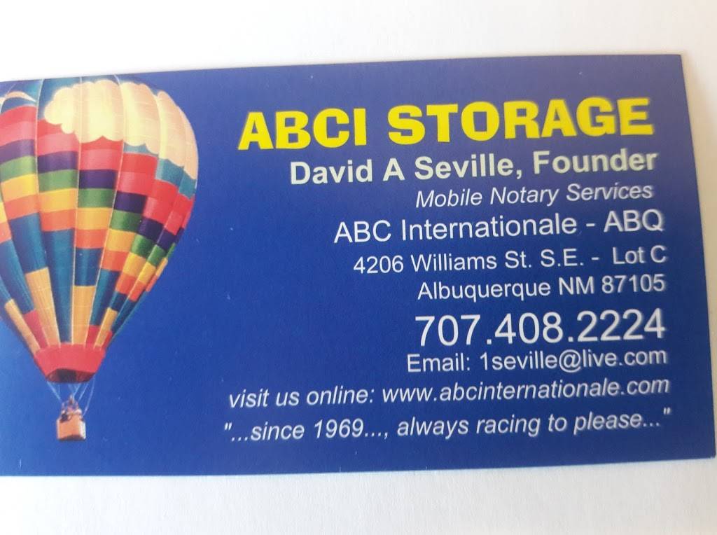 ABC Internationale of ABQ - ABCI STORAGE | 4206 William St SE lot c, Albuquerque, NM 87105, USA | Phone: (707) 408-2224