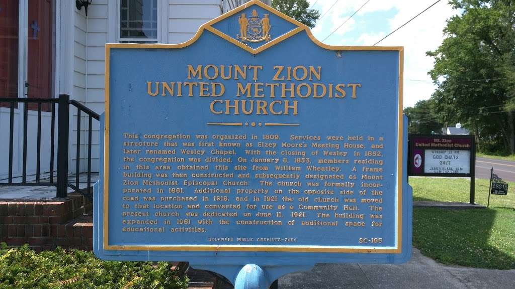 Mt Zion United Methodist Church | 28315 Seaford Rd, Laurel, DE 19956, USA