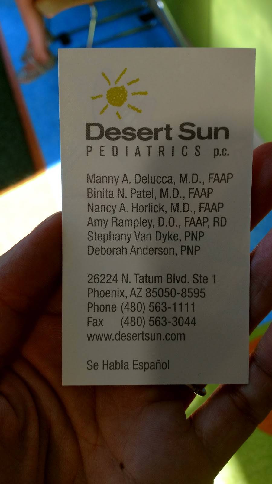 Desert Sun Pediatrics: Binita N Patel, MD | 26224 N Tatum Blvd #1, Phoenix, AZ 85050, USA | Phone: (480) 563-1111