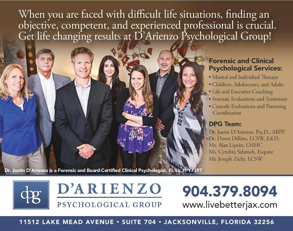 DArienzo Psychology | 11512 Lake Mead Ave #704, Jacksonville, FL 32256 | Phone: (904) 379-8094