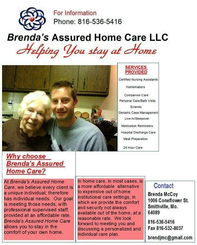 Brendas Assured Home Care LLC | 1006 Cone Flower St, Smithville, MO 64089, USA | Phone: (816) 536-5416