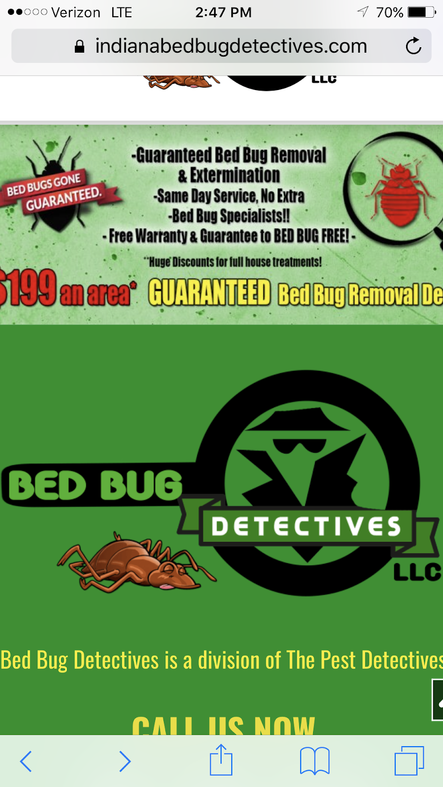 The Bed Bug Detectives | 7293 W Reformatory Rd, Pendleton, IN 46064, USA | Phone: (317) 572-7378