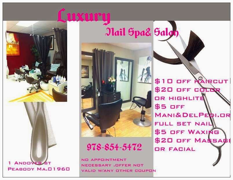 Luxury Nail Spa & Salon | 1 Andover St, Peabody, MA 01960, USA | Phone: (978) 854-5472