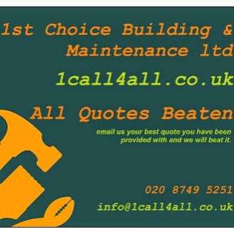 1st choice building & maintenance (1call4all.co.uk) | 20 Kentwode Green, Barnes, London SW13 9AD, UK | Phone: 020 8749 5251