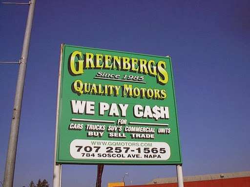 Greenbergs Quality Motors | 784 Soscol Ave, Napa, CA 94559, USA | Phone: (707) 257-1565