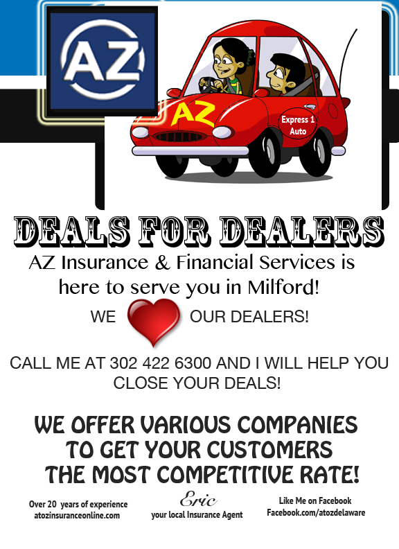 AtoZ Insurance | 1053 N Walnut St, Milford, DE 19963, USA | Phone: (302) 422-6300
