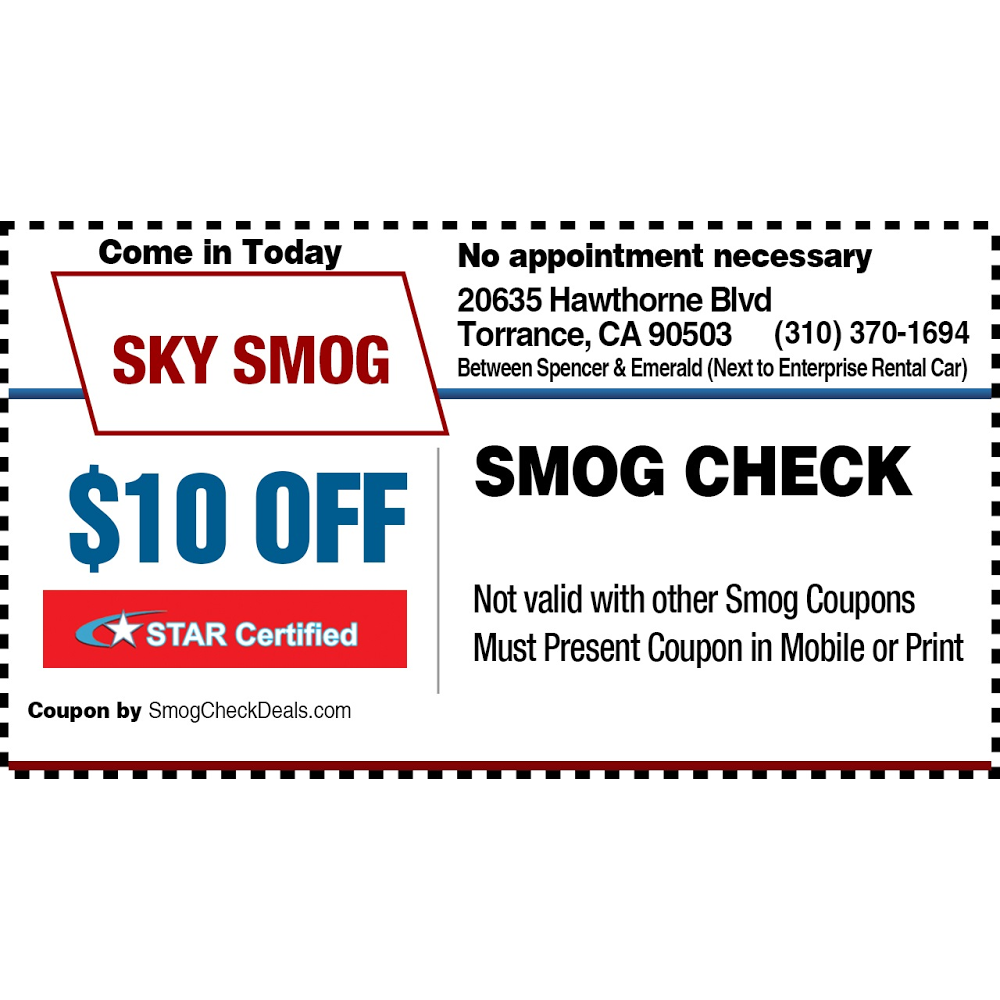 Sky Smog Check | 20635 Hawthorne Blvd, Torrance, CA 90503, USA | Phone: (310) 370-1694