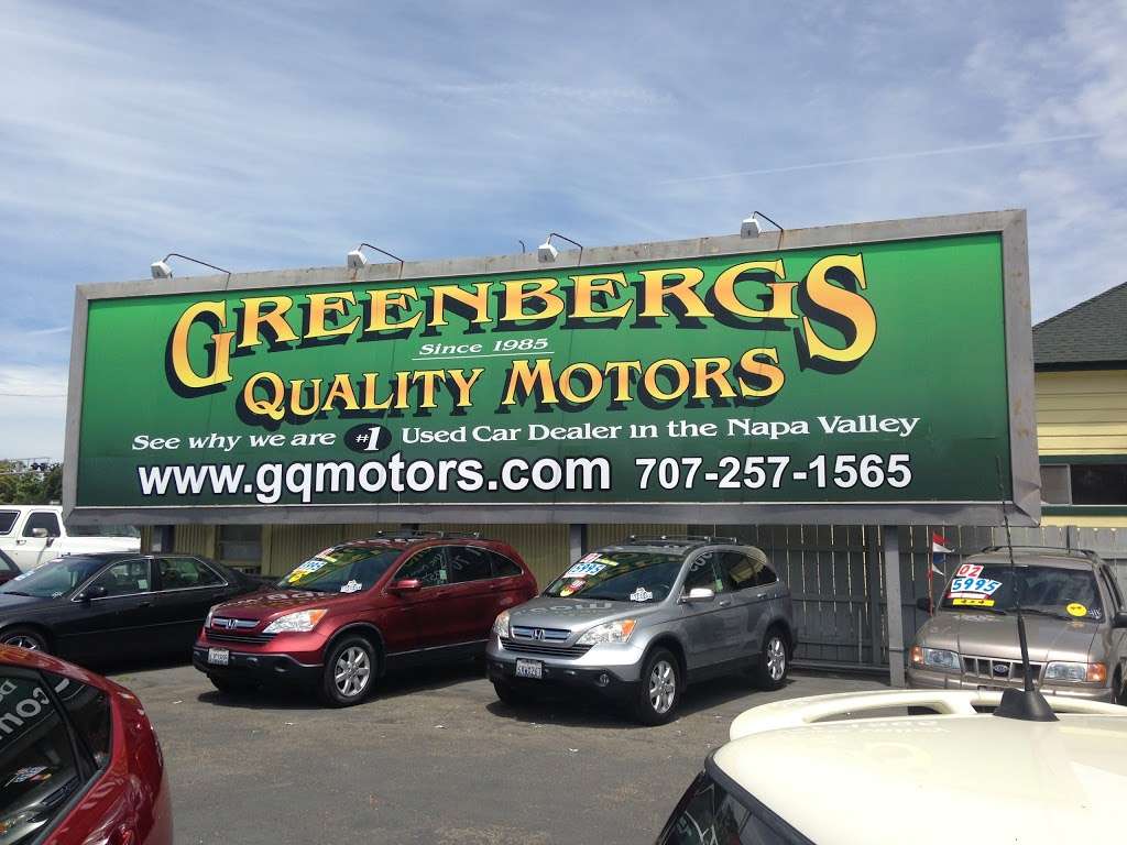 Greenbergs Quality Motors | 784 Soscol Ave, Napa, CA 94559, USA | Phone: (707) 257-1565