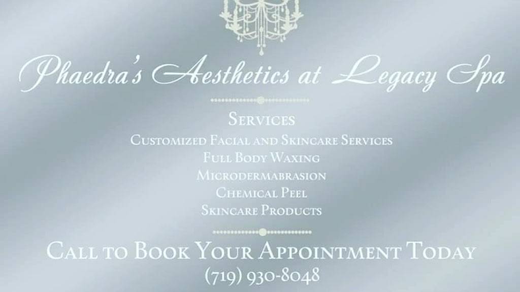 Phaedras Aesthetics at Legacy Spa | 85 Arequa Ridge Dr, Colorado Springs, CO 80919, USA | Phone: (719) 930-8048