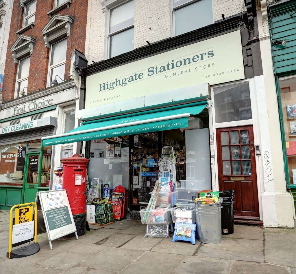 Highgate Stationers & General Store | 7 Highgate High St, Highgate, London N6 5JR, UK | Phone: 020 8340 3954