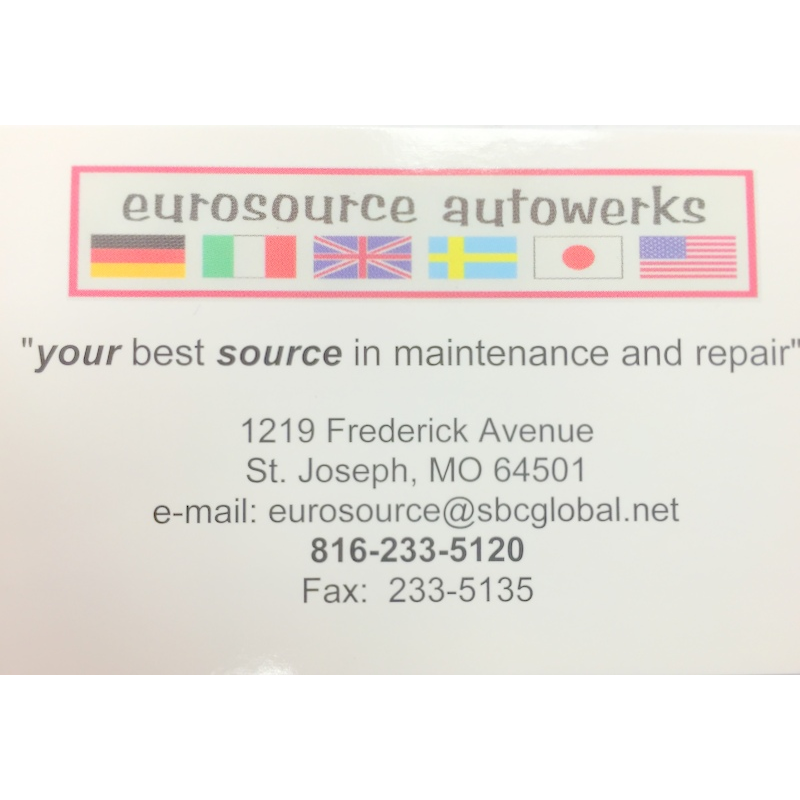 Eurosource Autowerks | 1219 Frederick Ave, St Joseph, MO 64501, USA | Phone: (816) 233-5120