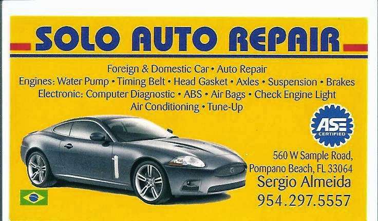 Solo Auto Repair | 560 W Sample Rd, Pompano Beach, FL 33064, USA | Phone: (954) 297-5557