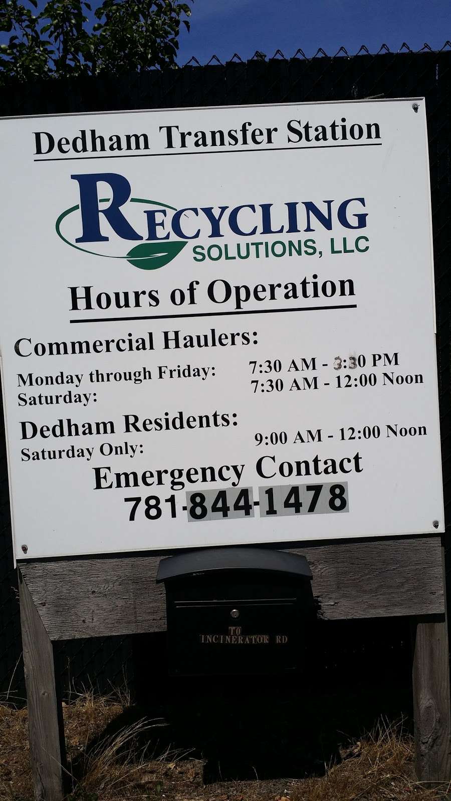 Recycling Solutions | 5 Incinerator Rd, Dedham, MA 02026 | Phone: (781) 326-8800