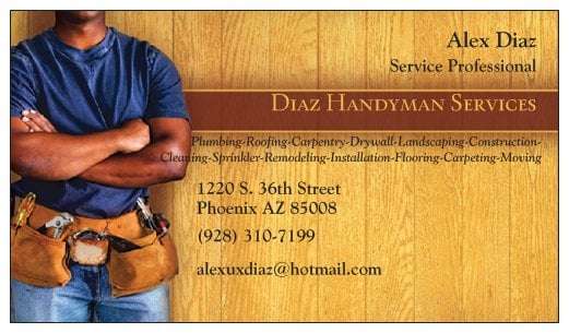 Diaz Handyman Services | 1220 N 36th St, Phoenix, AZ 85008, USA | Phone: (928) 310-7199