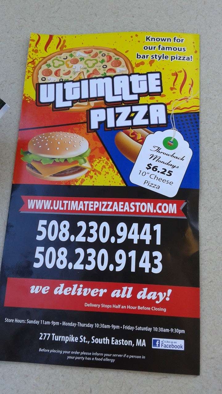 Ultimate Pizza | 277 Turnpike St #4, South Easton, MA 02375, USA | Phone: (508) 230-9441